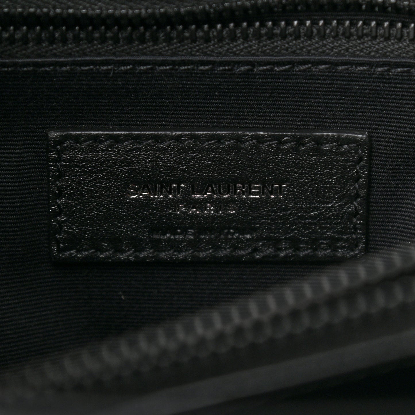 Calfskin Y Quilted Monogram Medium Loulou Chain Satchel Black