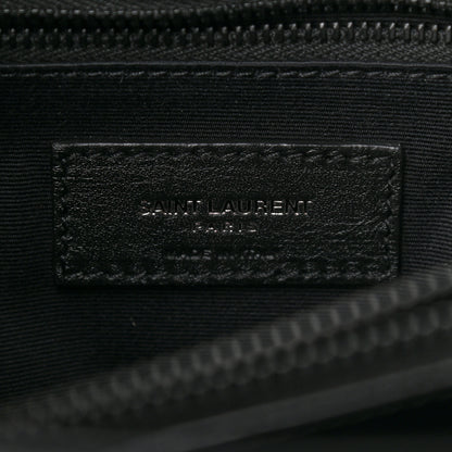 Saint Laurent Calfskin Y Quilted Monogram Medium Loulou Chain Satchel Black 6 of 9