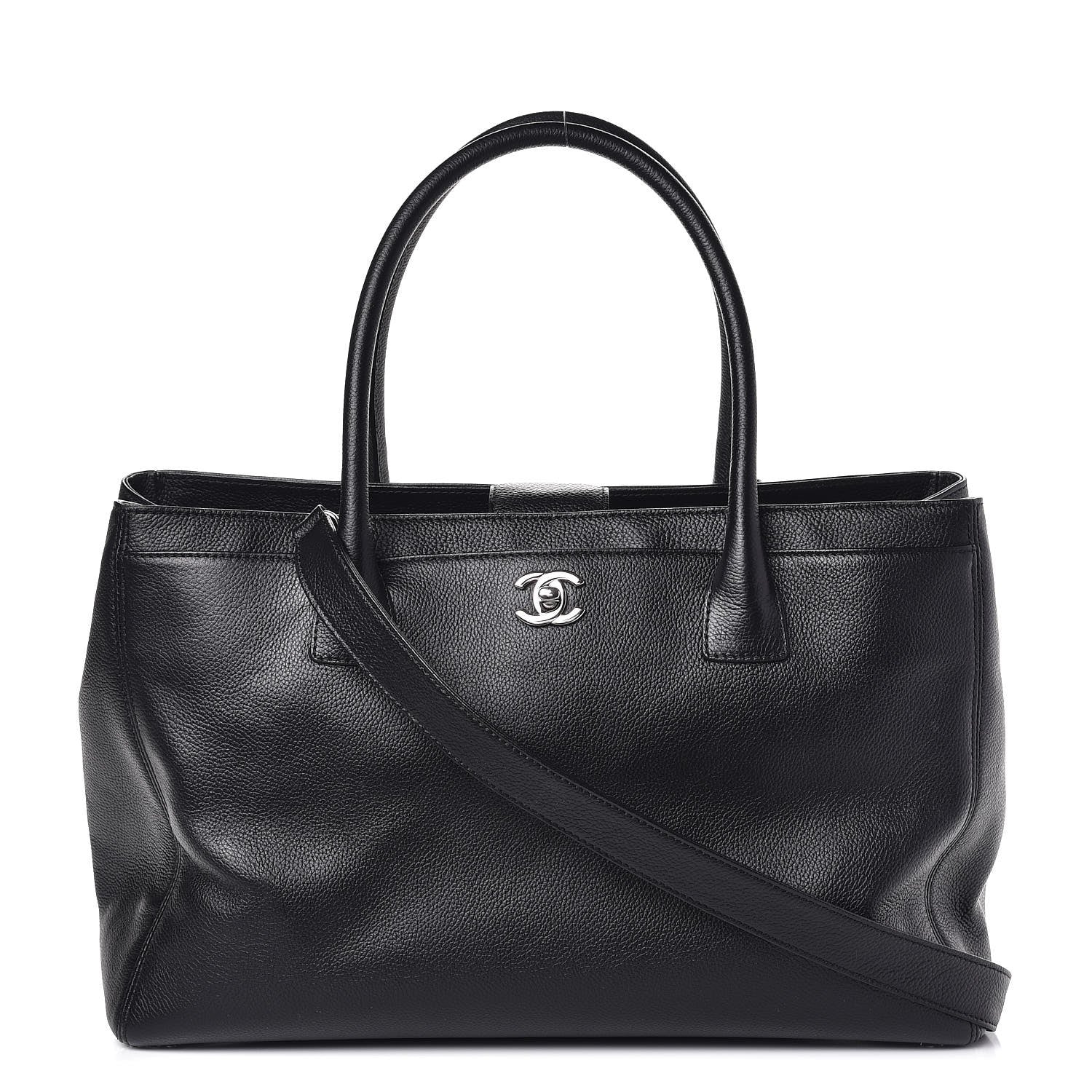 Chanel Calfskin Cerf Executive Shopper Tote Black 1 of 8
