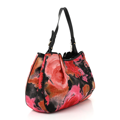 Fendi Zucchino Vitello Floral Forever Shoulder Bag Black Multicolor 3 of 11