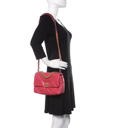 Chanel Goatskin Quilted Medium Chanel 19 Flap Pink 2 of 10