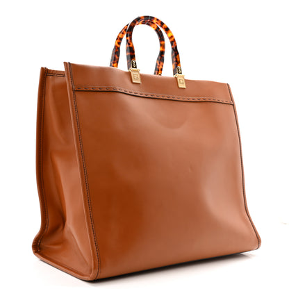 Fendi Vitello King Plexiglass Medium Fendi Sunshine Shopper Tote Cuoio 2 of 11