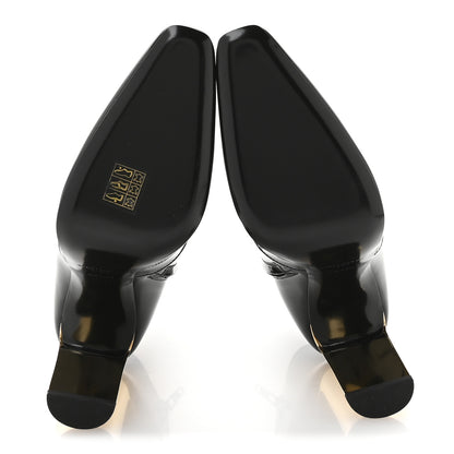 Saint Laurent Vitello Marilyn Auteuil 105 Ankle Zip Boots 38 Black 6 of 9