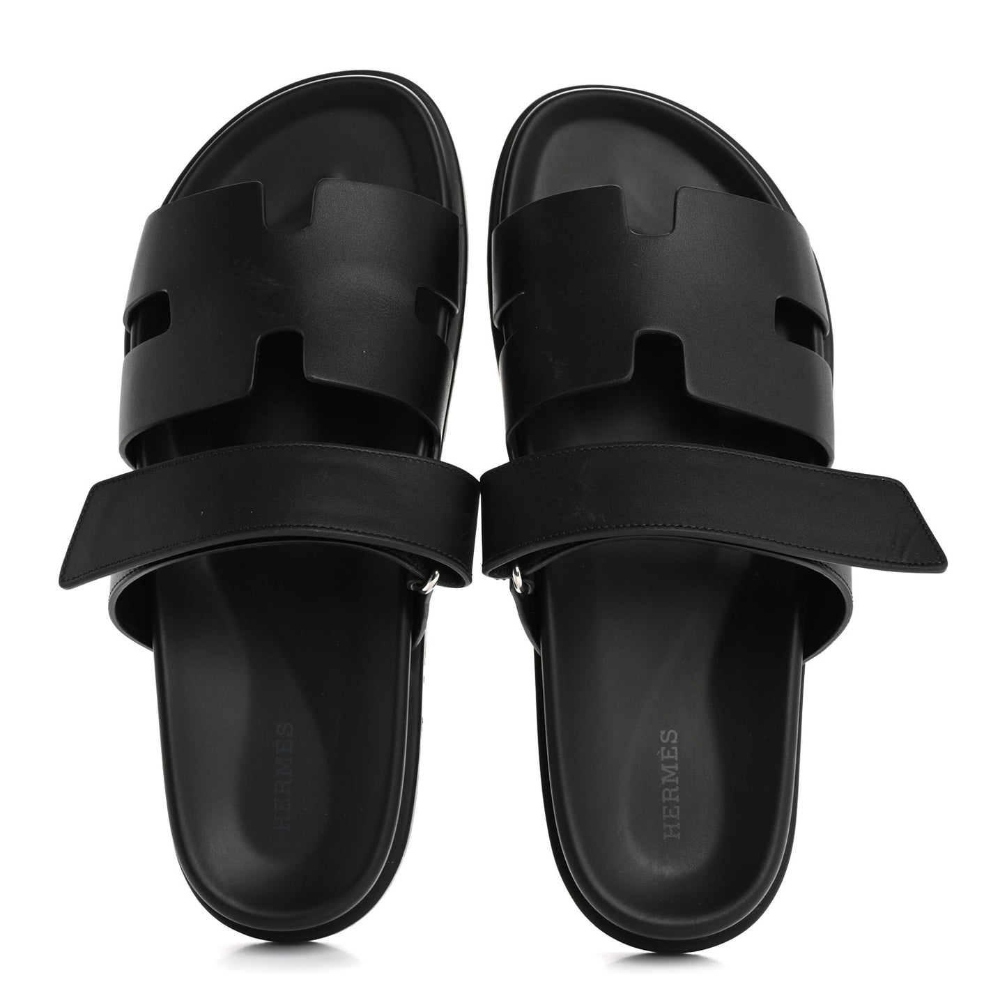 Calfskin Mens Chypre Sandals 43 Black