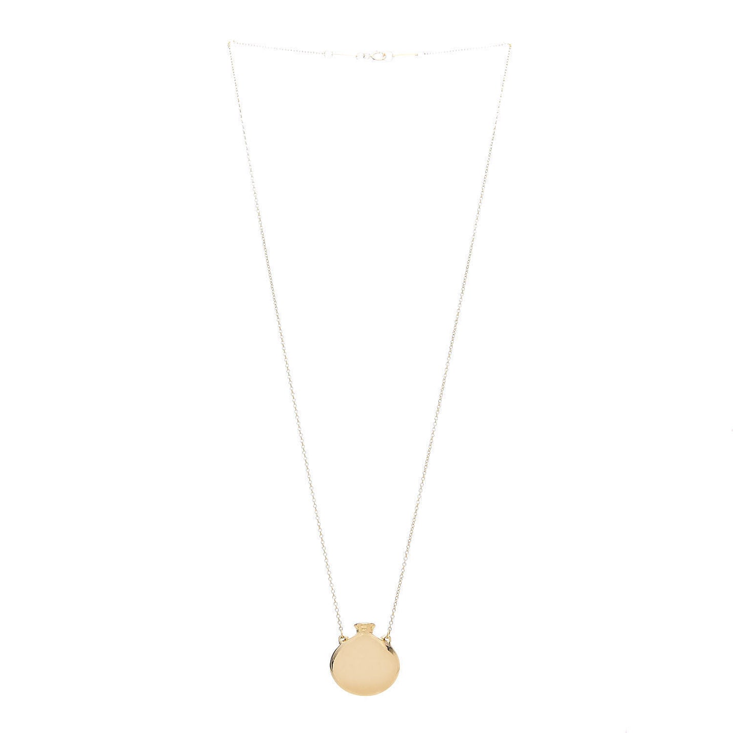 18K Yellow Gold Elsa Peretti Open Bottle Pendant Necklace