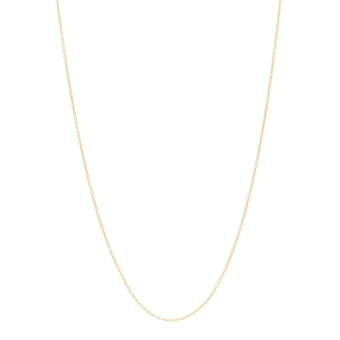 18K Yellow Gold Chain Necklace 18"