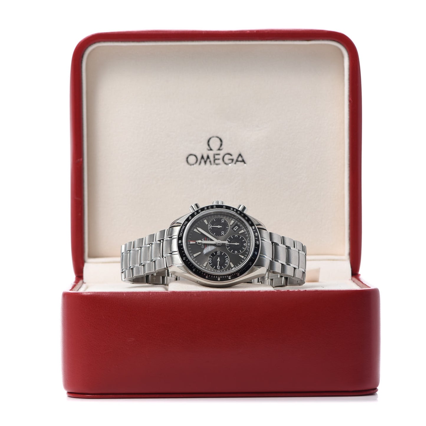 Stainless Steel 40mm Speedmaster Date Chronograph Automatic Watch Grey 323.30.40.40.06.001