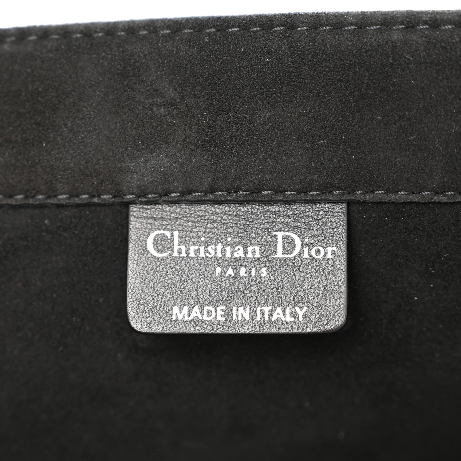 Christian Dior Suede Floral Hand Painted Large Book Tote Black 6 of 10