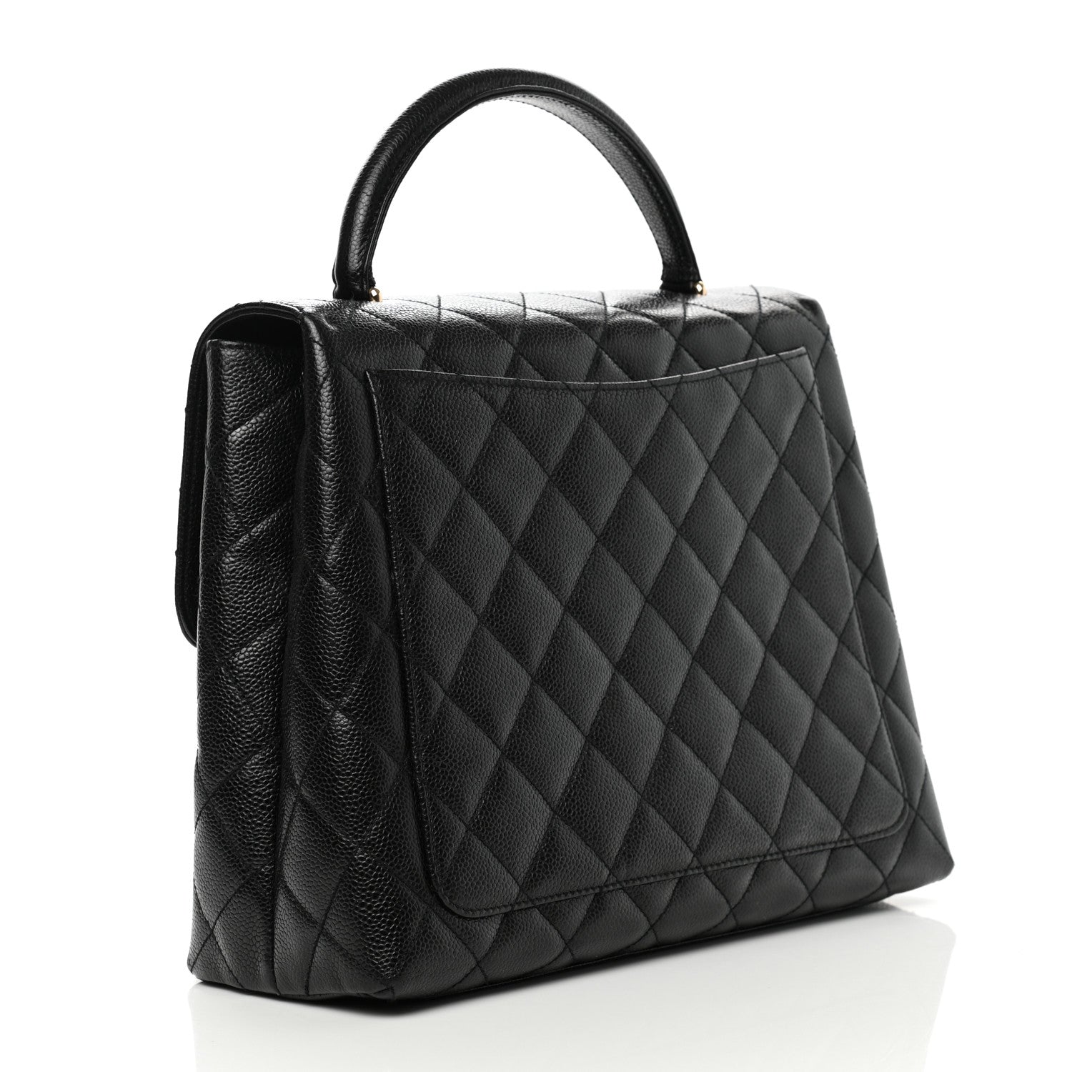Chanel Caviar Quilted Jumbo Kelly Flap Black 3 of 12