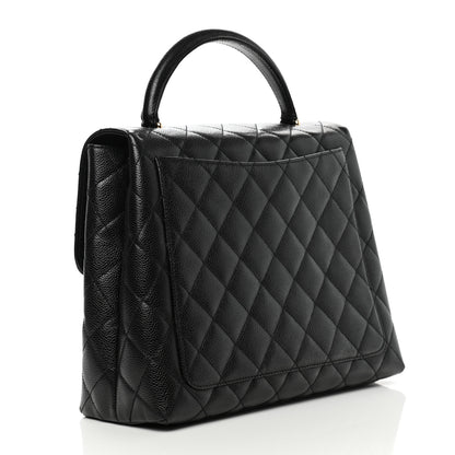 Chanel Caviar Quilted Jumbo Kelly Flap Black 3 of 12