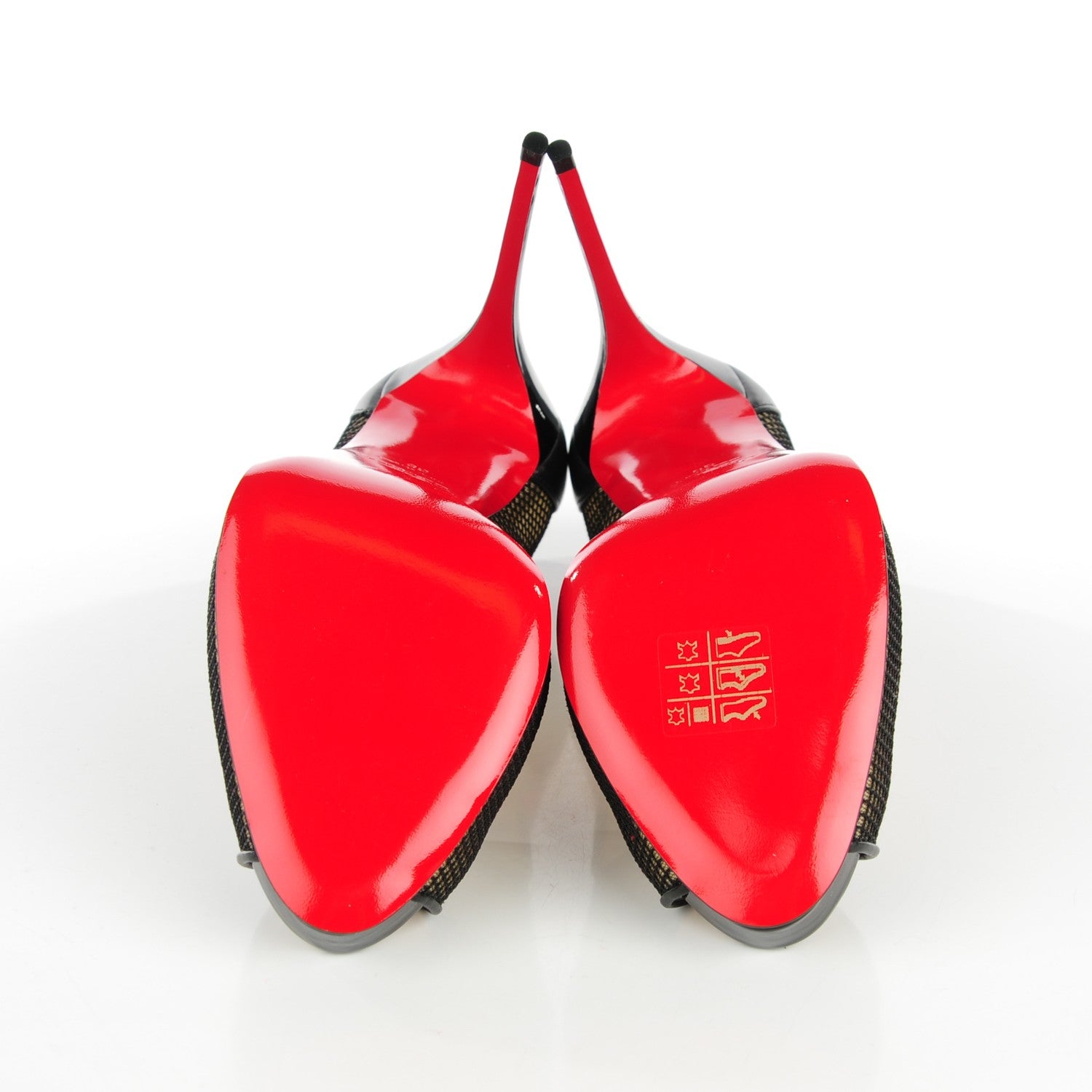 Christian Louboutin Mesh Patent Very Rete 120 Pumps 39 Black 6 of 8