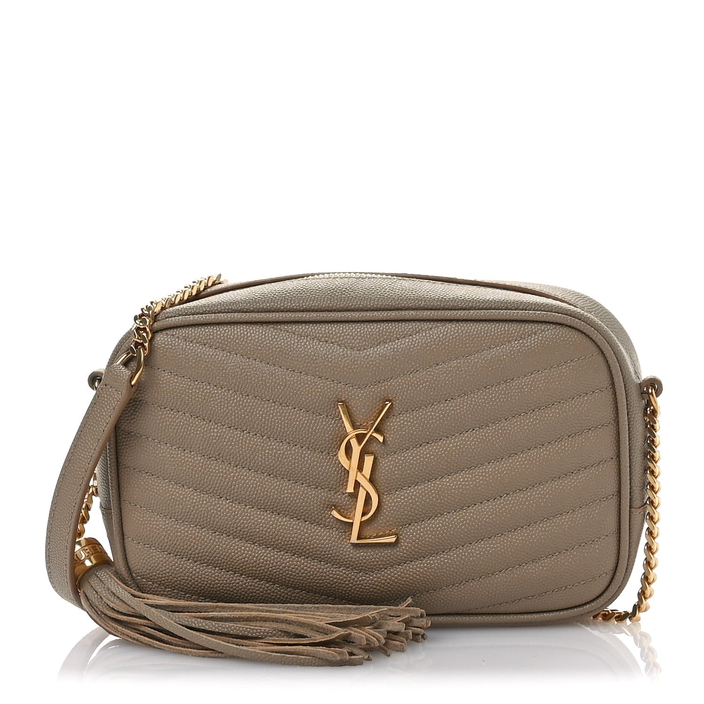 Grain De Poudre Matelasse Monogram Mini Lou Camera Bag Taupe