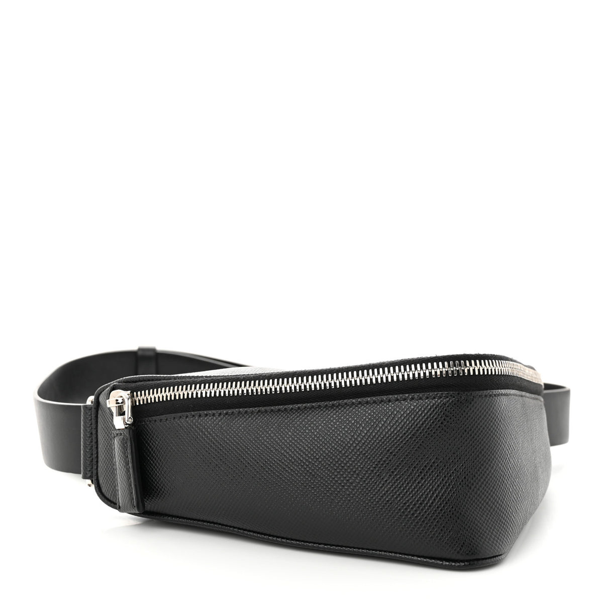 Saffiano Triangle Belt Bag Black