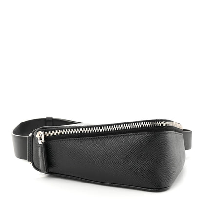 Prada Saffiano Triangle Belt Bag Black 4 of 11