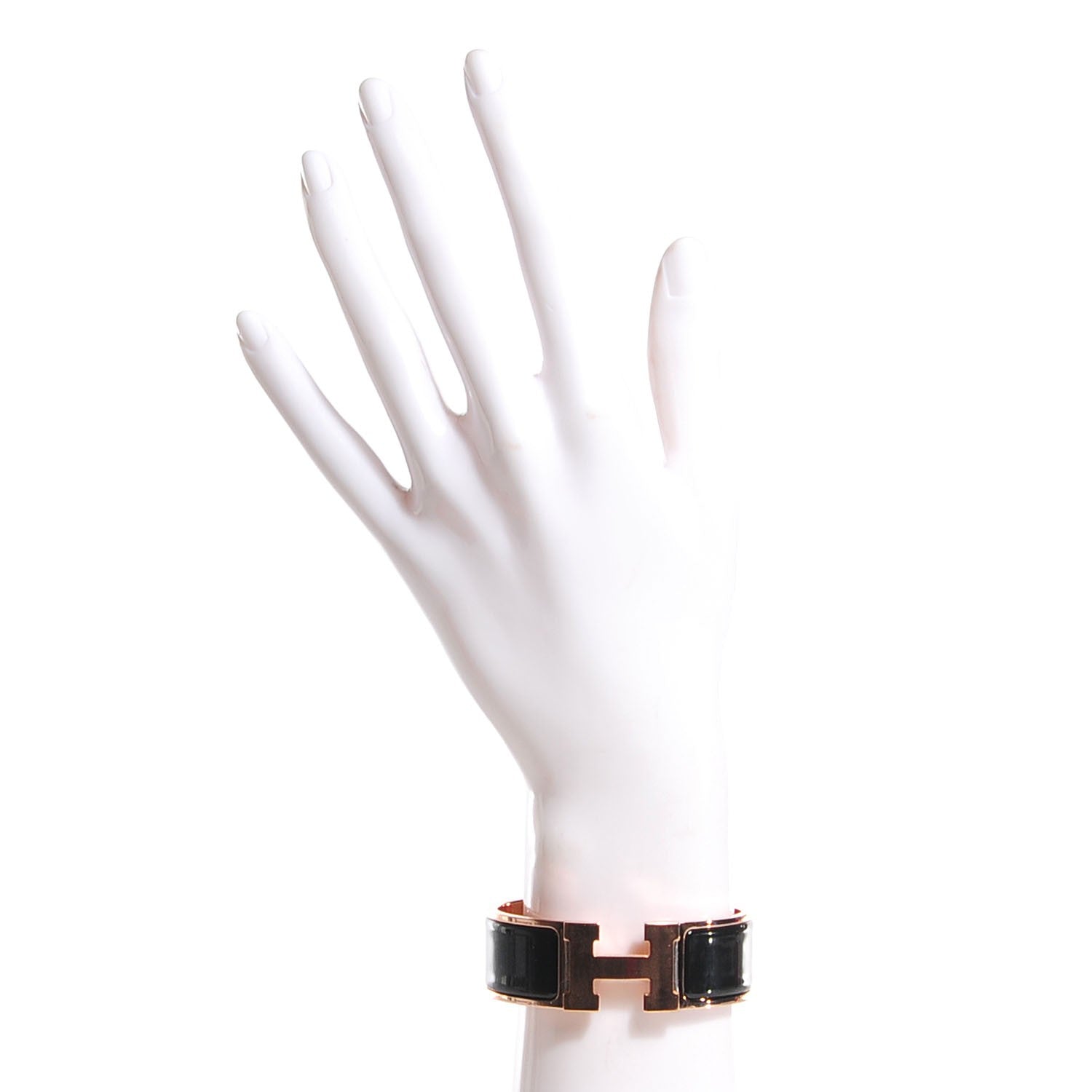 Hermes Enamel Wide Clic Clac H Bracelet PM Black 2 of 8