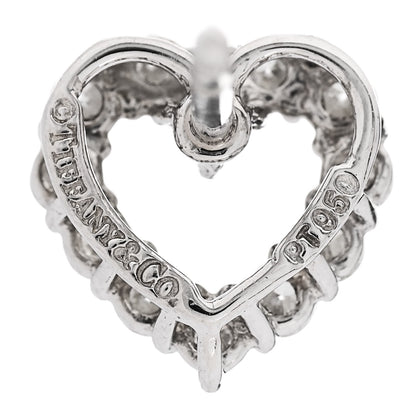 Tiffany Platinum Diamond Heart Earrings 5 of 5