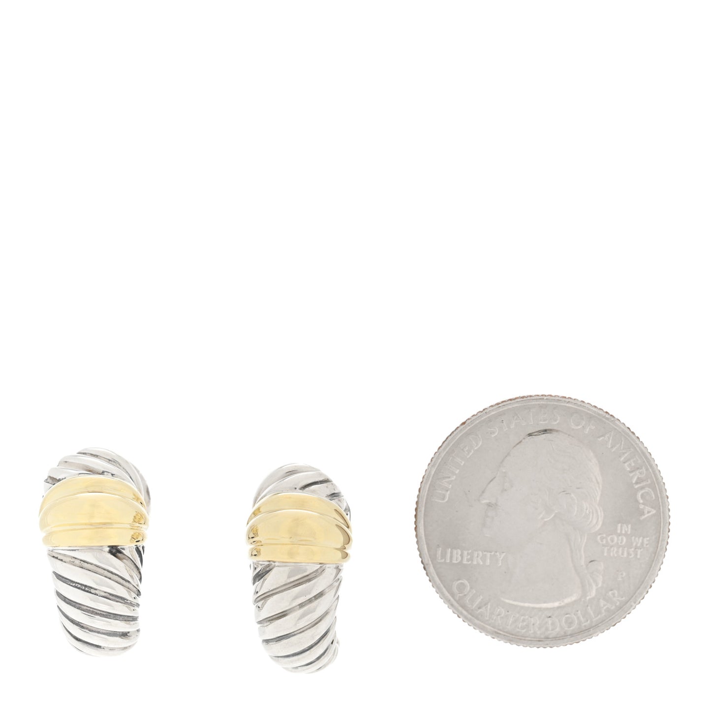 Sterling Silver 14K Yellow Gold Thoroughbred Shrimp Earrings