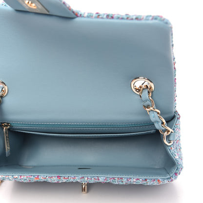 Chanel Tweed Quilted Mini Rectangular Flap Blue Multicolor 5 of 11