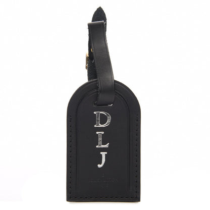 Louis Vuitton Calfskin Luggage Tag Black 1 of 3