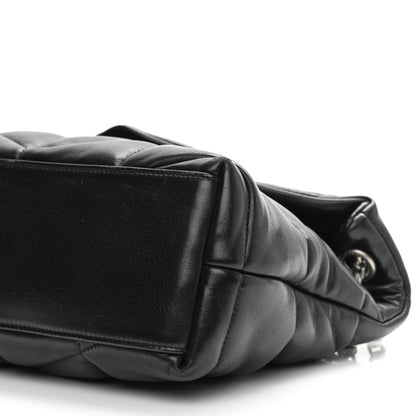 Saint Laurent Lambskin Quilted Small Loulou Puffer Monogram Chain Satchel Black 11 of 11