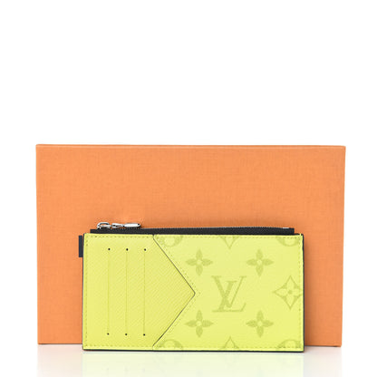 Louis Vuitton Monogram Taiga Coin Card Holder Yellow 7 of 7