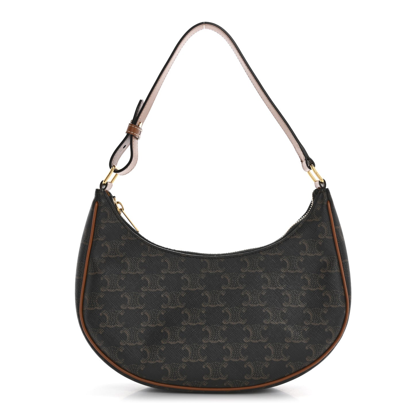 Triomphe Canvas Calfskin Ava Shoulder Bag Tan