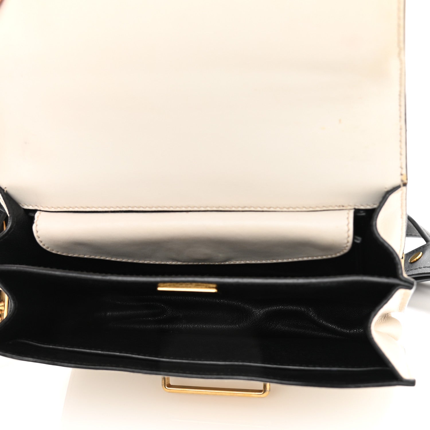 Prada City Calf Saffiano Cahier Bag Talco Black 5 of 10