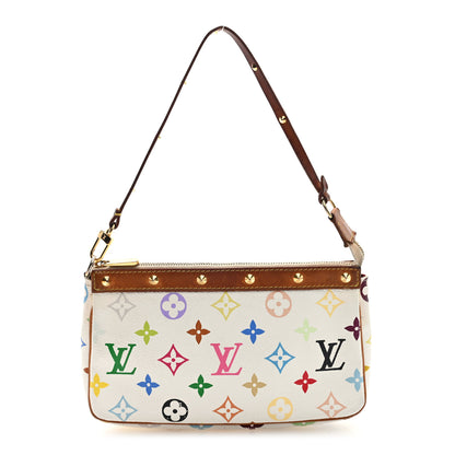 Louis Vuitton Monogram Multicolor Pochette Accessories White 1 of 10
