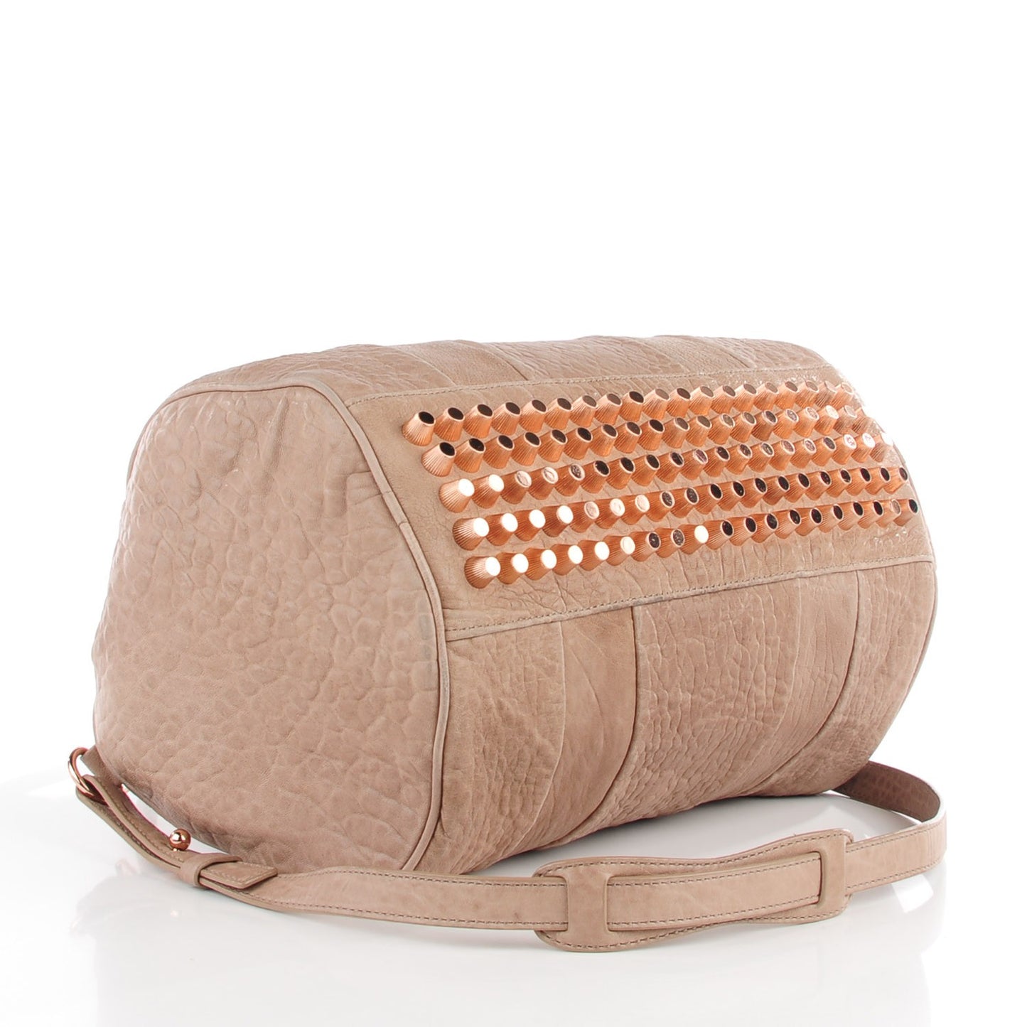 Pebbled Lambskin Rocco Latte Rose Gold Hardware
