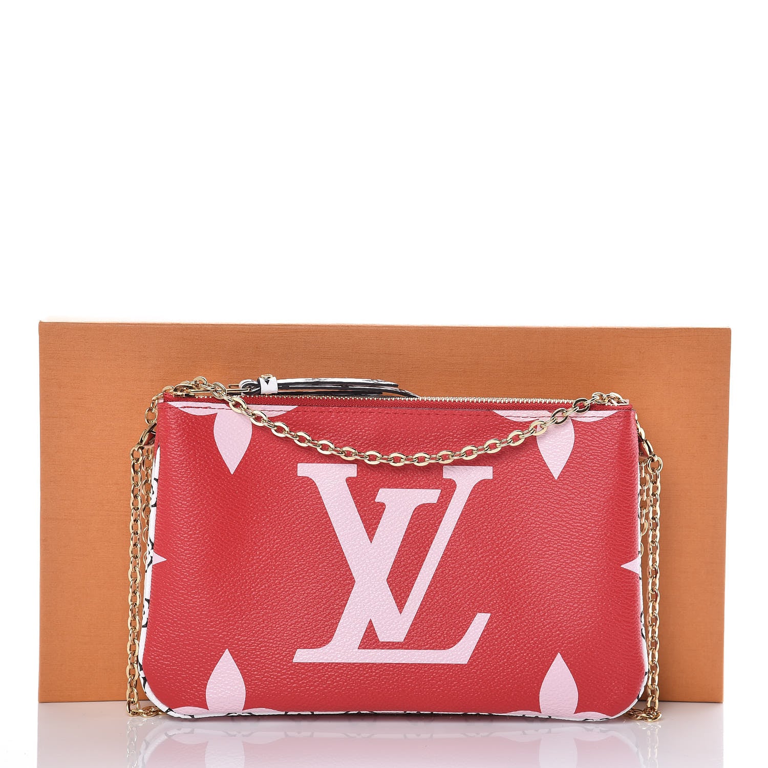 Louis Vuitton Monogram Giant Double Zip Pochette Rouge 10 of 10