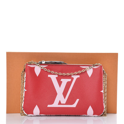 Louis Vuitton Monogram Giant Double Zip Pochette Rouge 10 of 10