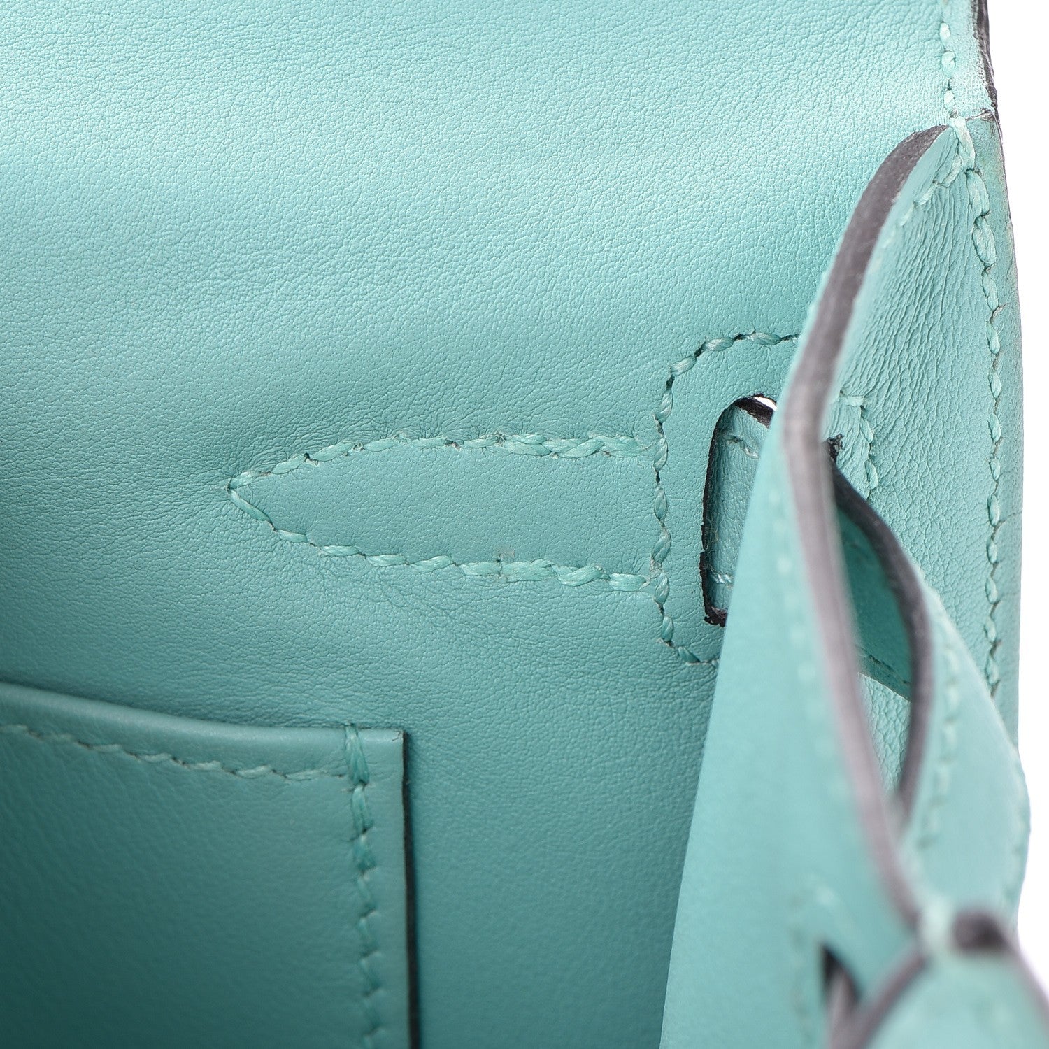 Hermes Swift Kelly Pochette Clutch Bleu Atoll 9 of 30