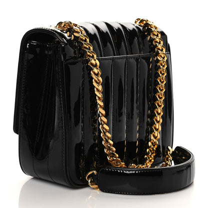 Saint Laurent Patent Calfskin Matelasse Monogram Medium Vicky Chain Bag Black 3 of 9