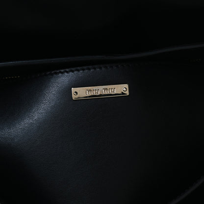 Miu Miu Soft Calfskin Top Handle Satchel Black 6 of 15