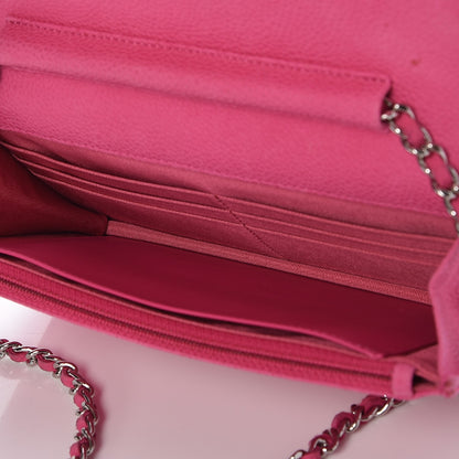 Chanel Iridescent Caviar Quilted Wallet on Chain WOC Pink 5 of 14