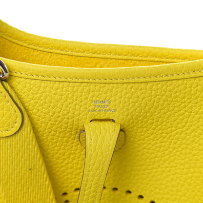 Hermes Taurillon Clemence Evelyne TPM Lime 6 of 11