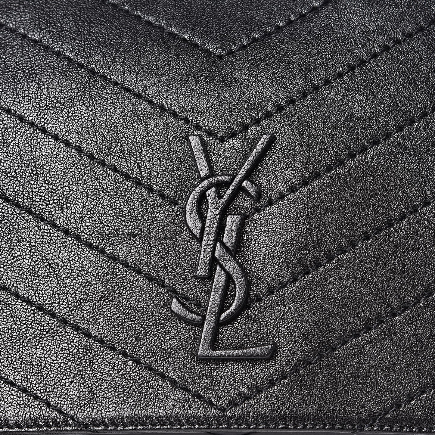 Vintage Lambskin Chevron Monogram Medium Nolita Black