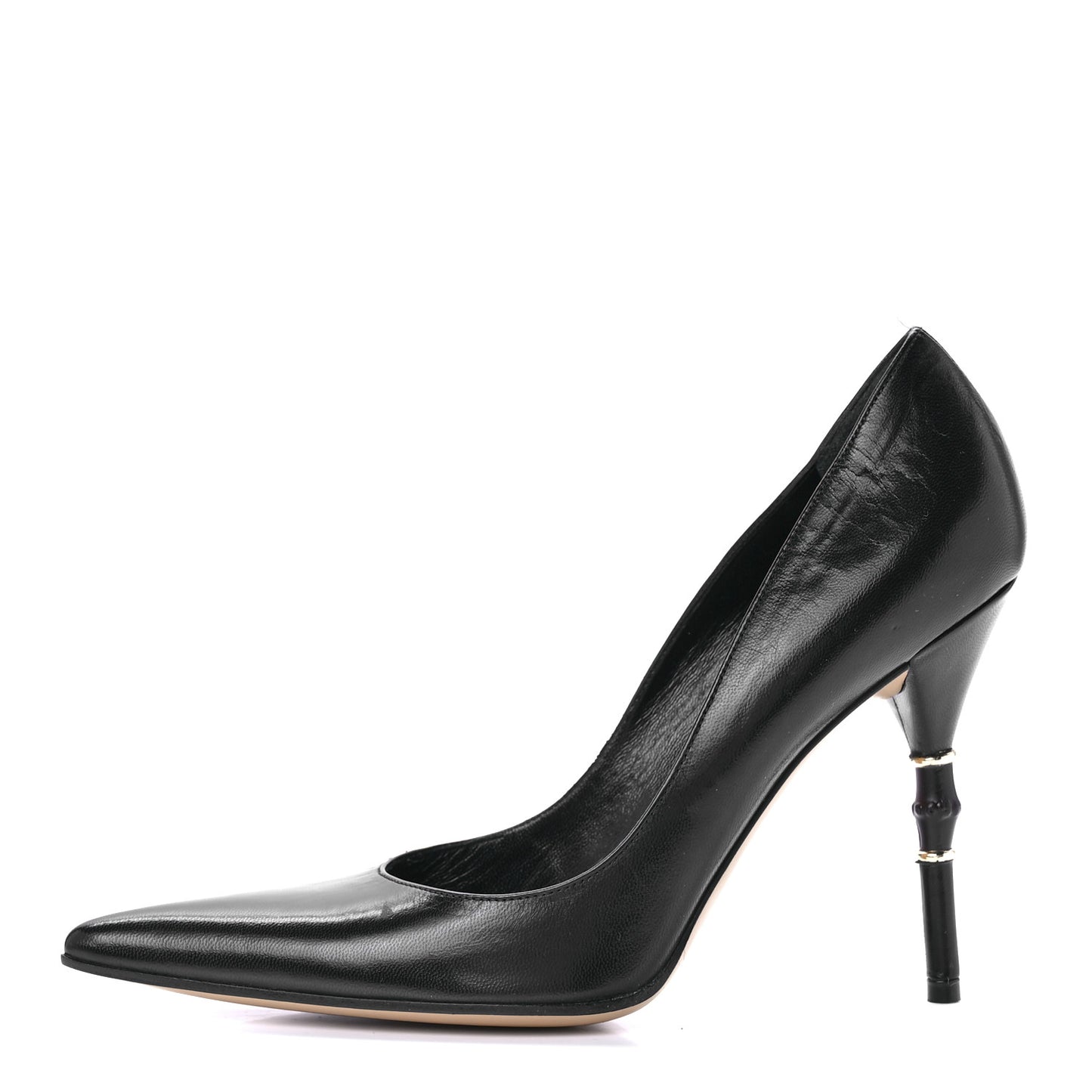Calfskin Kristen Bamboo Pumps 37 Black