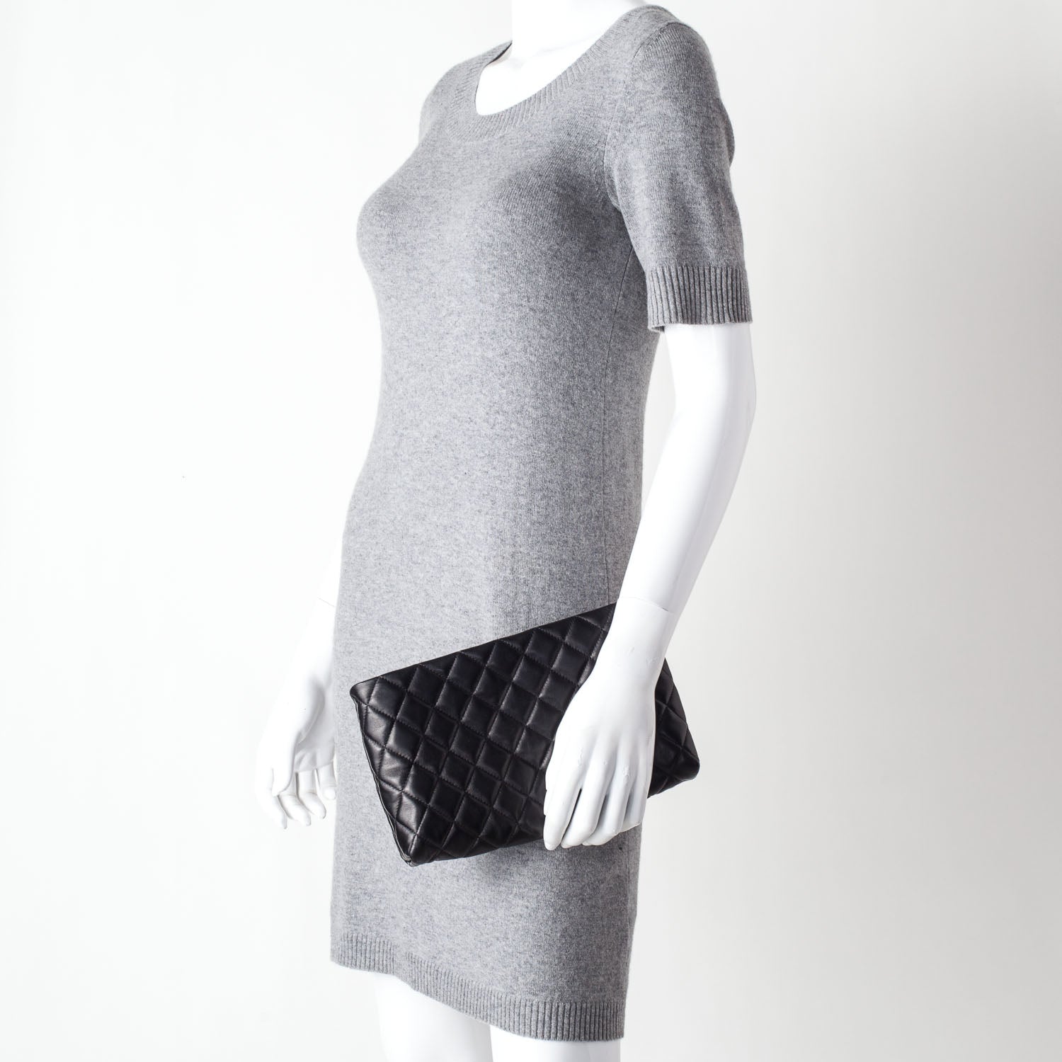 Chanel Lambskin Quilted Clutch Black 2 of 9