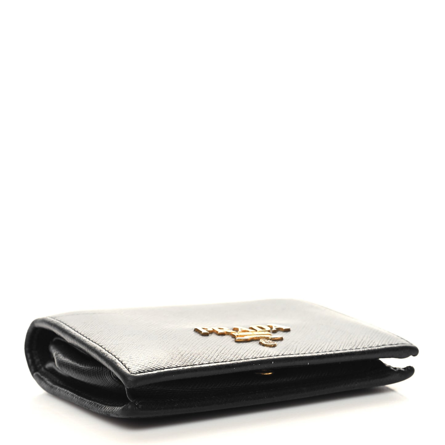 Saffiano Metal Bi-Fold Wallet Black
