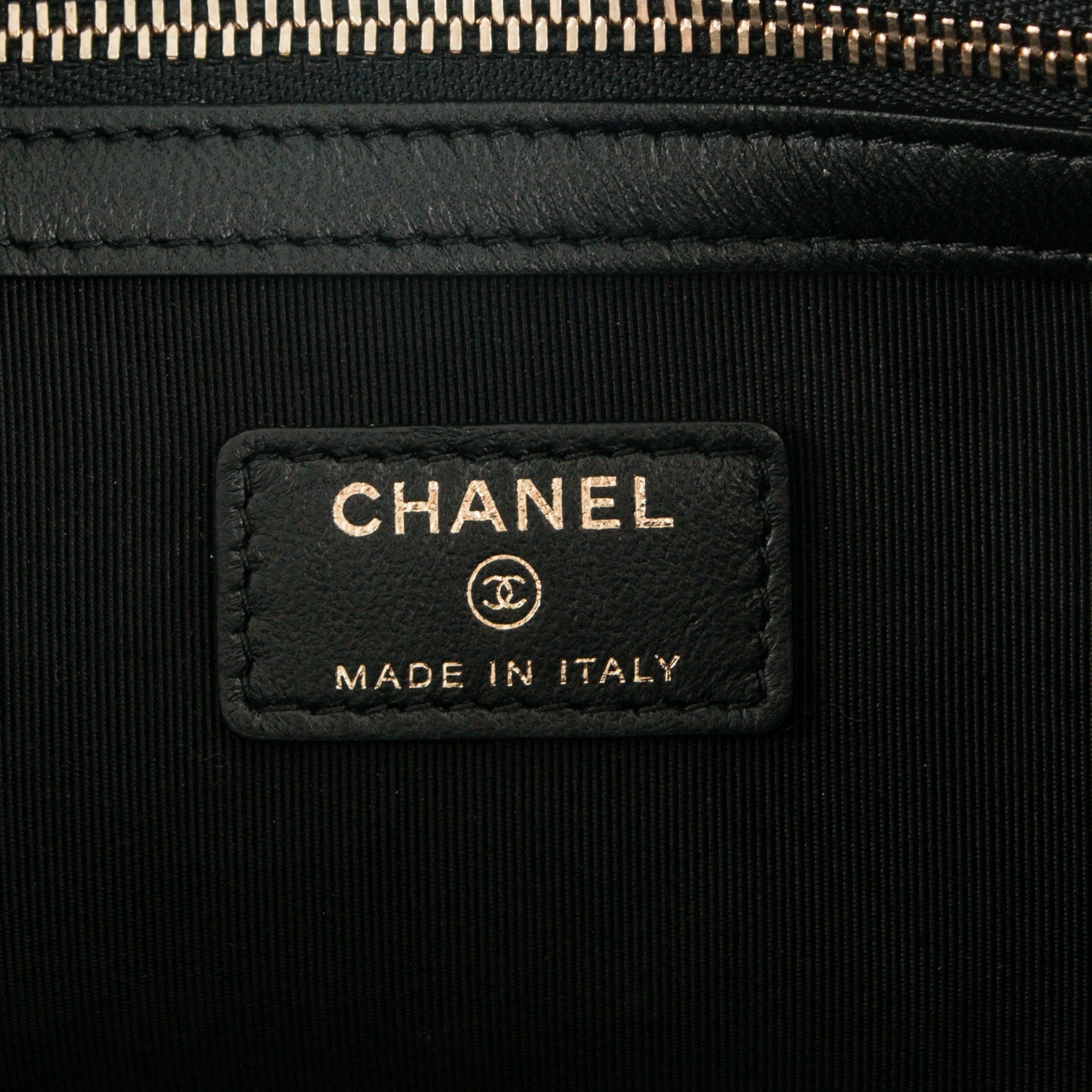 Chanel Lambskin Quilted Large Cosmetic Case Black 6 of 6