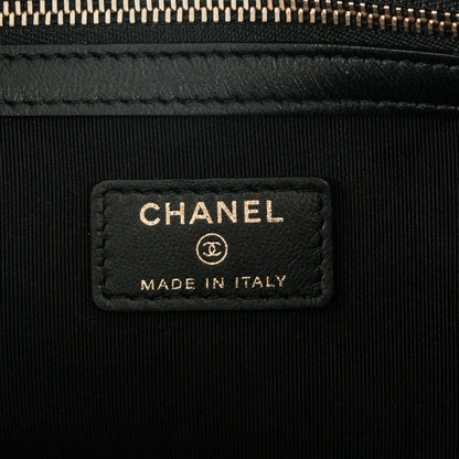 Chanel Lambskin Quilted Large Cosmetic Case Black 6 of 6