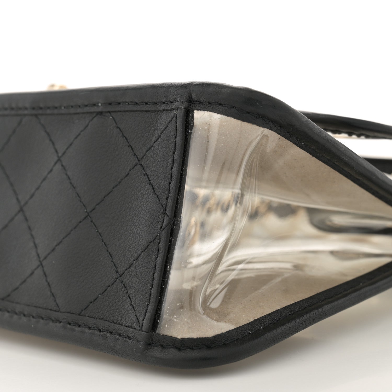 Chanel Lambskin PVC Sand By The Sea Flap With Pearl Strap Black 10 of 11
