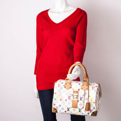 Louis Vuitton Monogram Multicolor Speedy 30 White 2 of 12