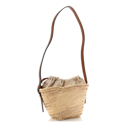 Loewe Raffia Drawstring Basket Tote Bag Natural Tan 3 of 9