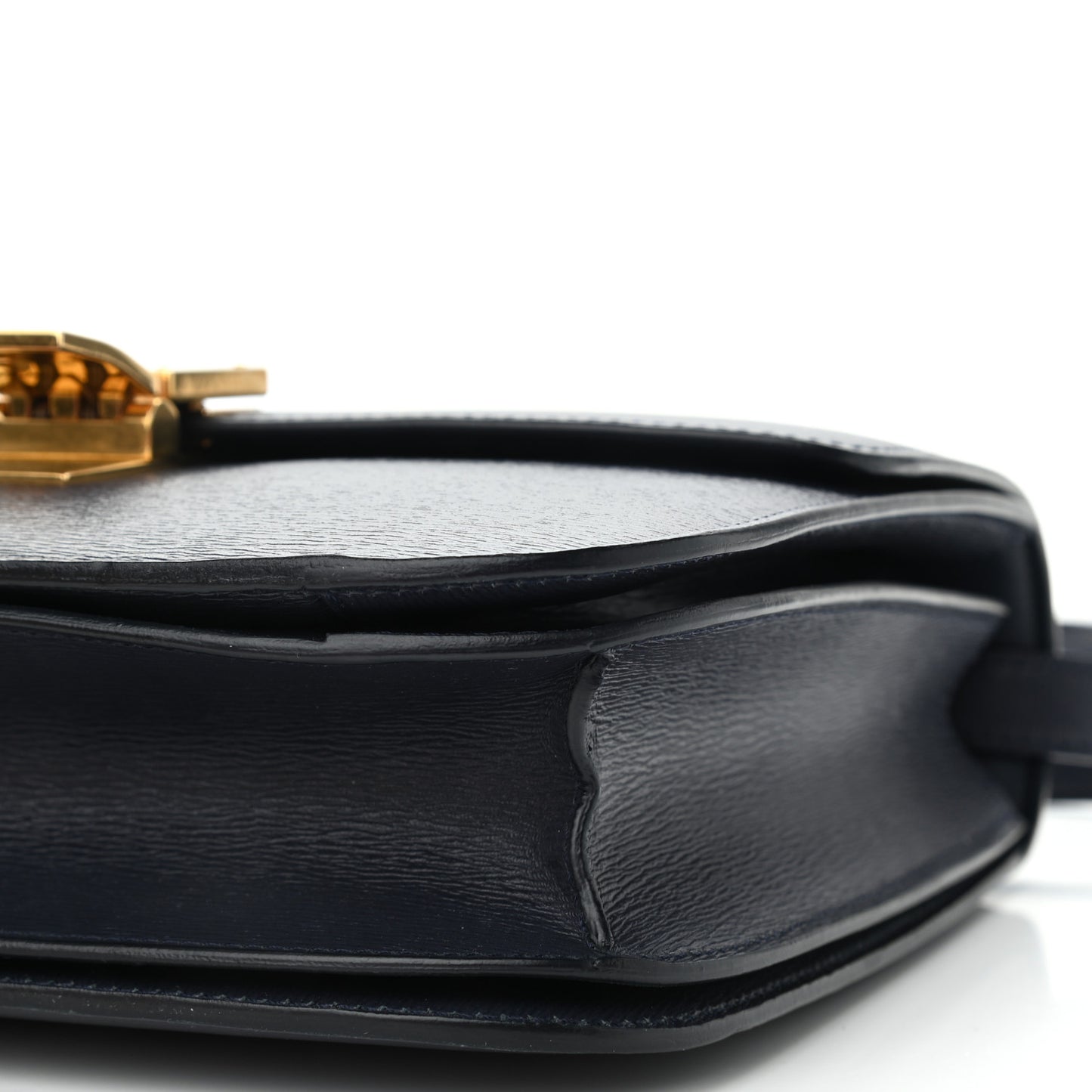 Liege Calfskin Medium Classic Box Flap Bag Dark Blue