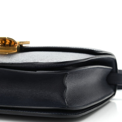 Celine Liege Calfskin Medium Classic Box Flap Bag Dark Blue 10 of 13