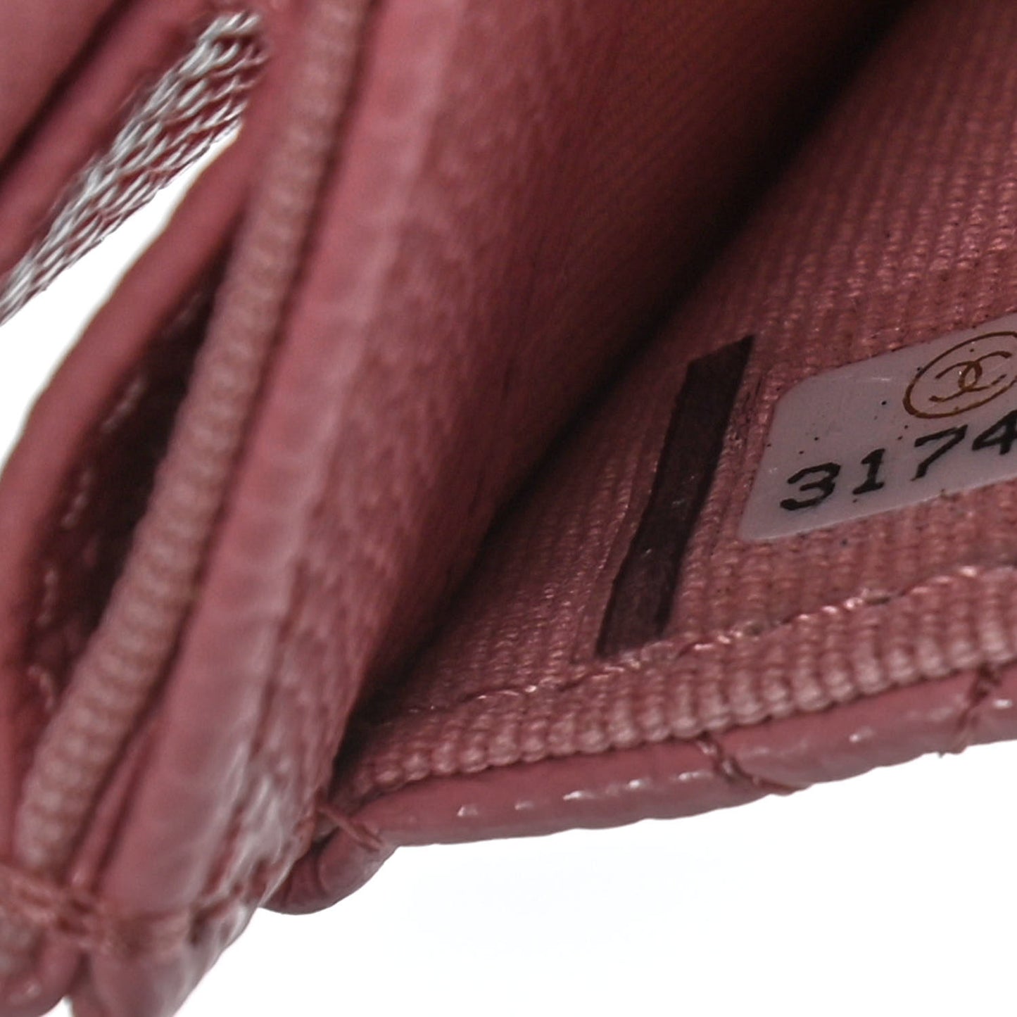 Caviar Quilted Flap Card Holder Wallet Light Pink