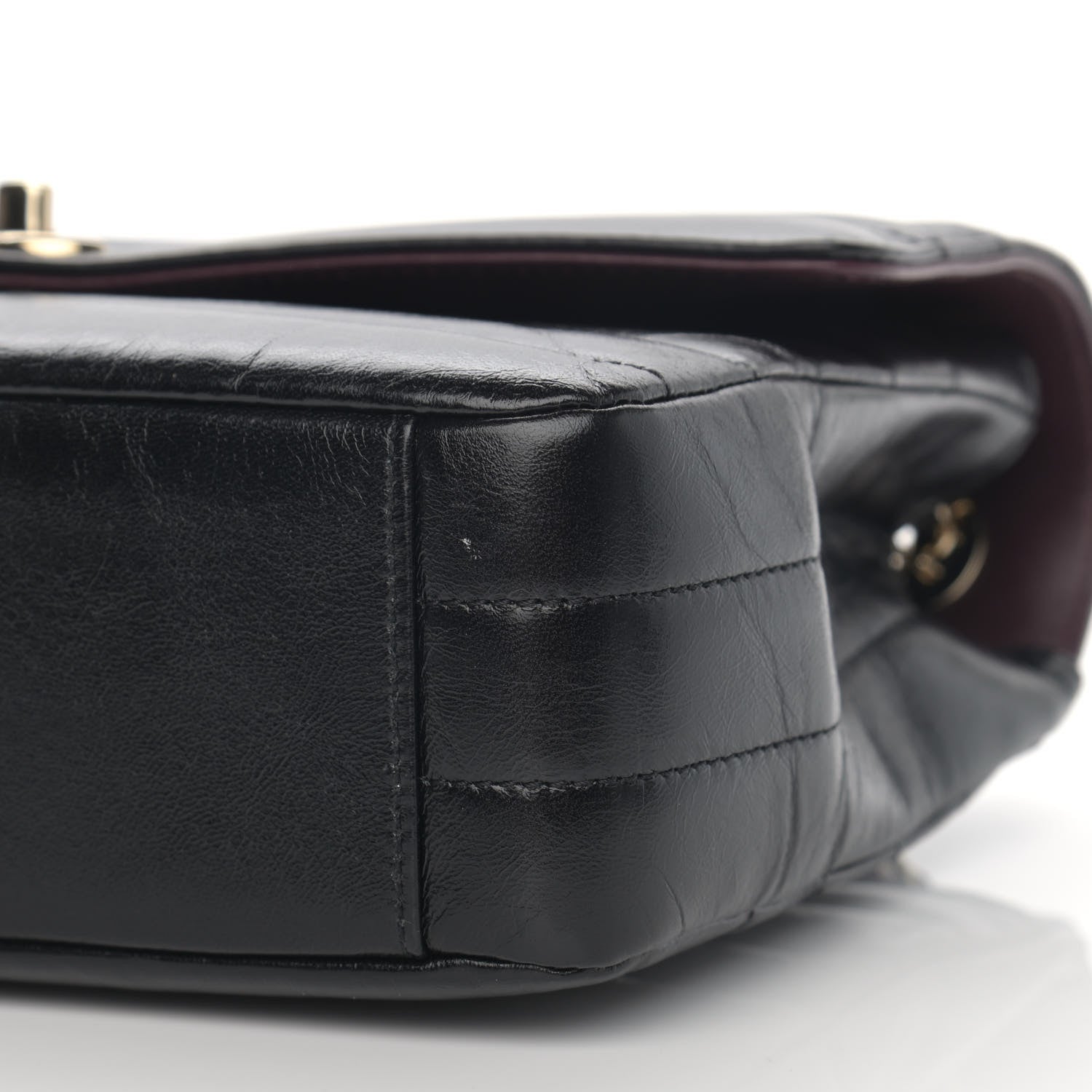 Chanel Shiny Lambskin Chevron Quilted Miroir Black 10 of 14