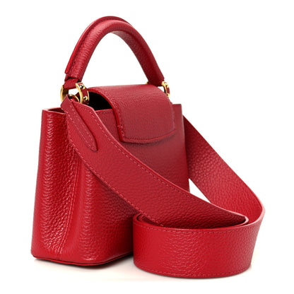 Louis Vuitton Taurillon Mini Capucines Scarlet 2 of 8